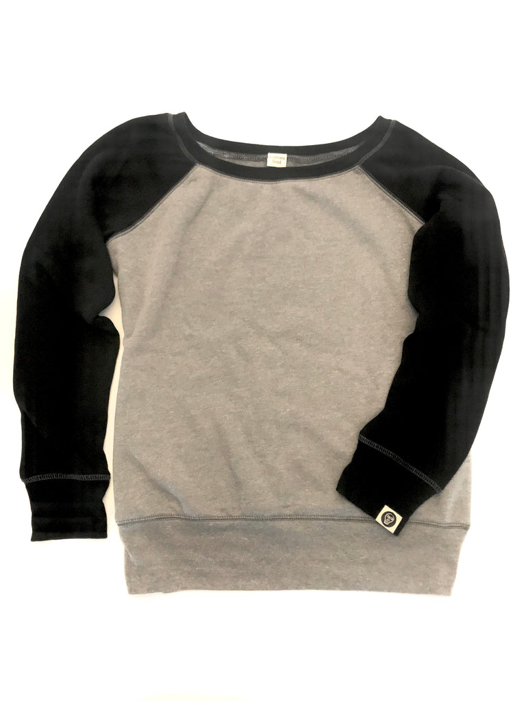 Black & Gray Colorblock Sweatshirt